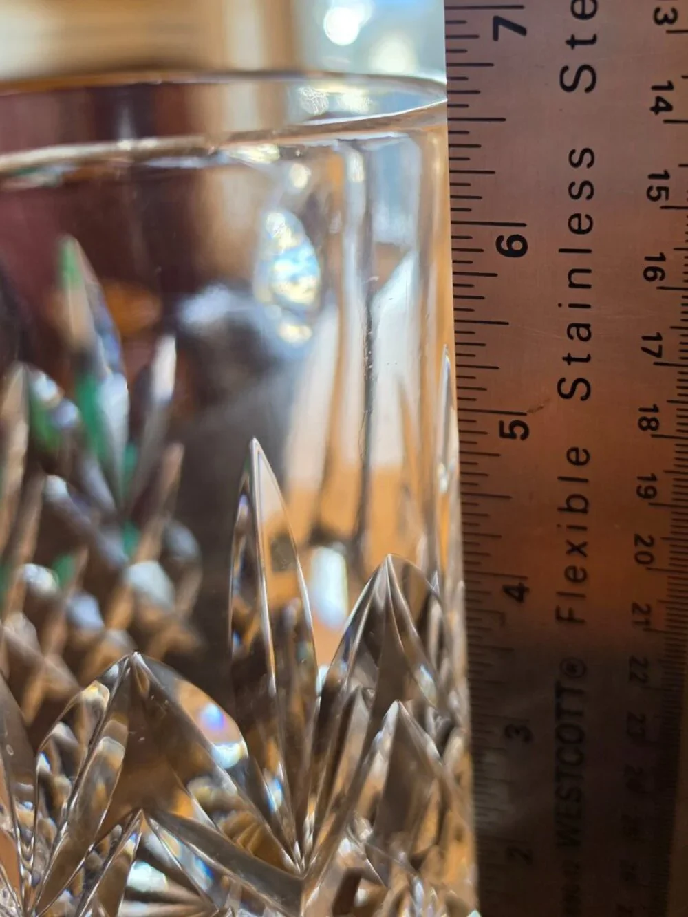 Crystal heavy cut pitcher--beautiful no markings